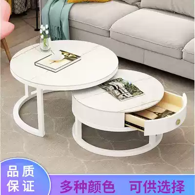 Household multi-color coffee table table Nordic paint lounge lounge area rounded living room net black tea several mini bedrooms