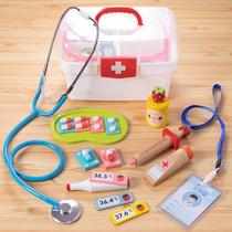 Simulation little doctor toy set girl tool medical box injection nurse boy Childrens House stethoscope