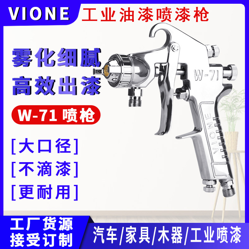 Taiwan meticulous vione W-71 W77 car paint spray gun W71 furniture high atomization paint spray gun