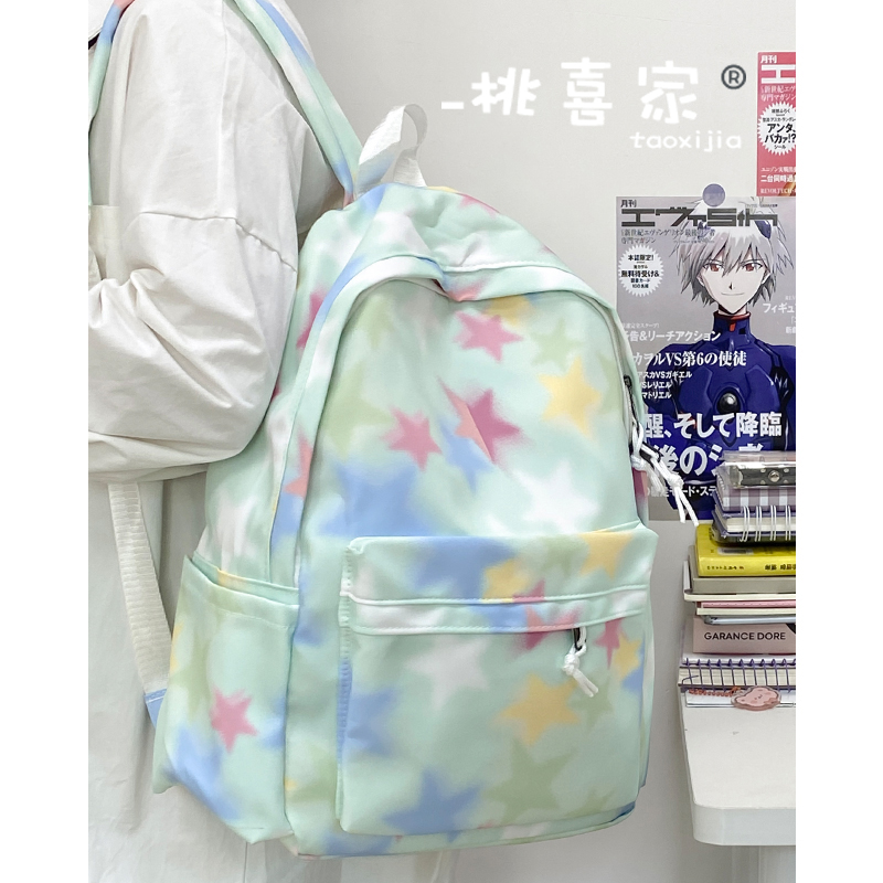 Schoolbag female college student large capacity star high school junior high school student middle school student girl backpack college student backpack trend