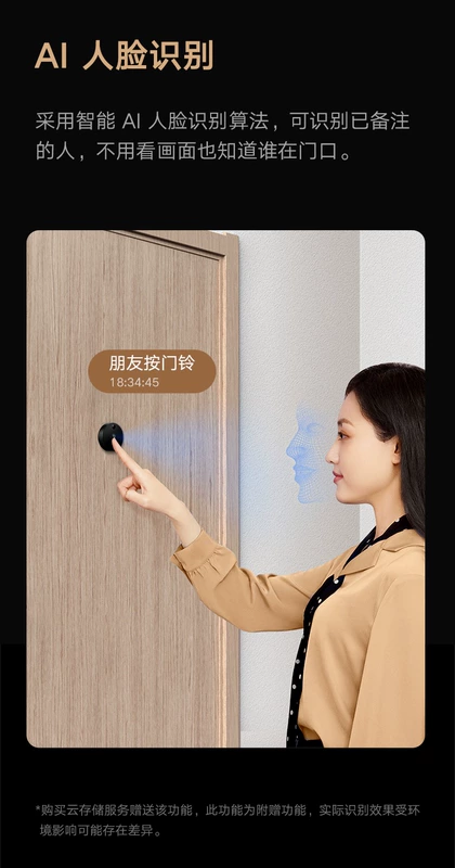 chuông cửa không dây có hình Xiaomi Smart Cat Eye 1S Gate Bell thông minh điện tử không dây nhà máy ảnh điều khiển từ xa Giám sát thông minh Tầm nhìn ban đêm chống lại cửa chuông cửa có camera chuông cửa tích hợp camera