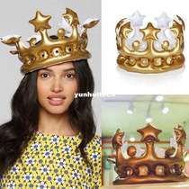Queen Birthday Decor Inflatable Gold Crown King Halloween Th