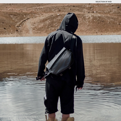 Niid Tide Brand Boys Boys Sag Sag, сумка для плеча мессенджера, мужская подарок, черный лейбл R1 Black Label