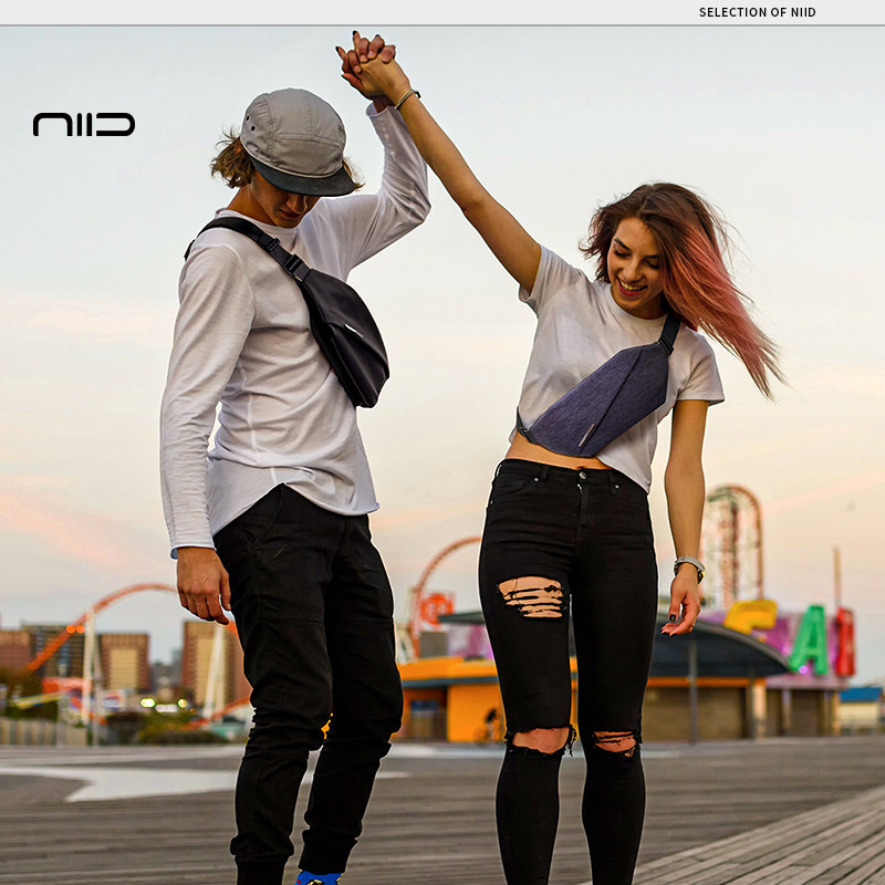 Брендовая сумка через плечо для спорта и отдыха NIID tide, мужская сумка-мессенджер, многофункциональная нагрудная сумка, мужская поясная сумка, дорожная сумка для женщин R0 Изображение 1