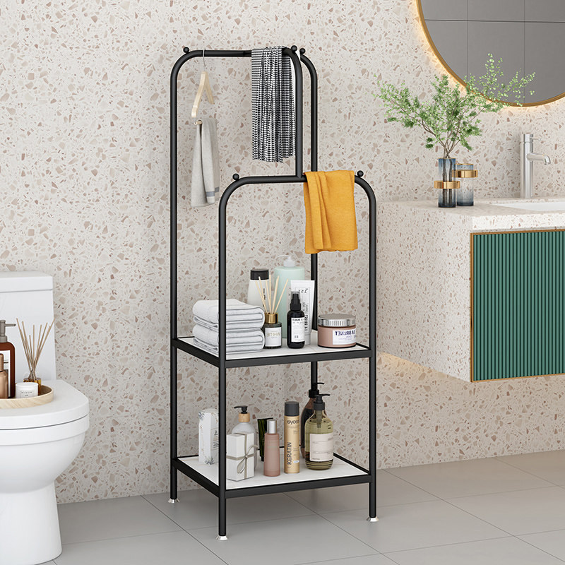 Nordic Improvised Rock Board Bathroom Hair Towel Rack Light Lavish Punch-Free Dressing Room Containing Floor Shelf Floor Toilet Shelf