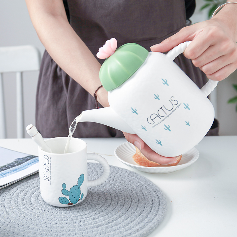 Cup suit contracted household ceramic water mark Cup creative kettle Cup sitting room glass box