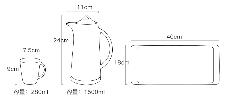 The Nordic ceramic tea BeiBei suit with high temperature resistant I and contracted household cool sitting room gifts with tray kettle