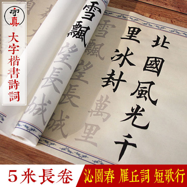 守真 初学者大中欧体楷书法临摹描红宣纸毛笔书法字帖初学高效练字精选楷书速成 沁园春 雁丘词 短歌行三首