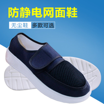 Anti-static shoes womens mesh shoes white thickened soft bottom dust-proof and dust-free blue work male electronic factory labor protection breathable