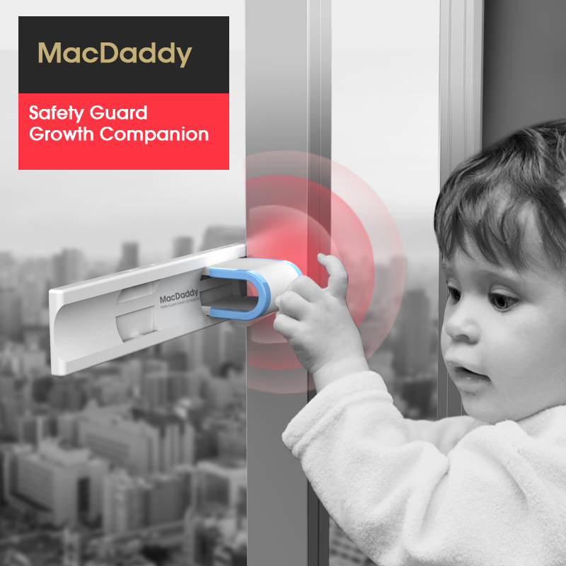 MacDaddy Window safety lock Child protection limiter Pull door lock buckle Window lock free hole flat open sliding door