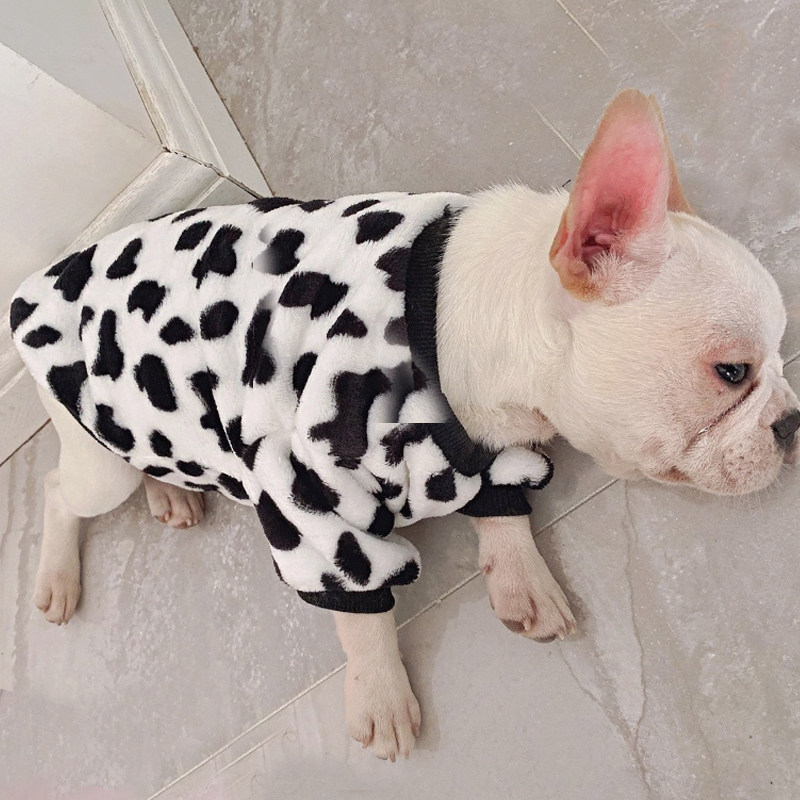 Autumn and winter Shiba Inu method bulldog plush pajamas pet dog clothes Teddy Corgi Ying Dou Pug fat dog keep warm