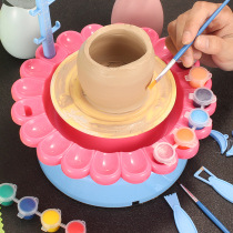 Electric Pottery Machine Children Soft Clay Toys Students DIY Clay Girls Clay Pai Handmade Tool Boy