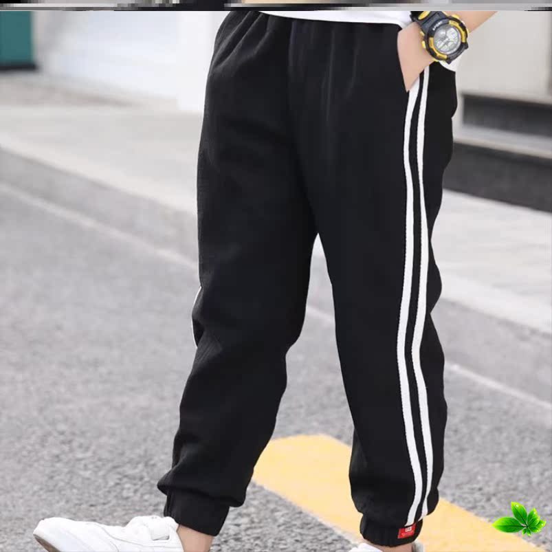 Tăng childrens quần mùa hè mỏng lỏng mặc giản dị chàng trai lớn sweatpants lỏng lẻo vừa trẻ em độ đàn hồi.