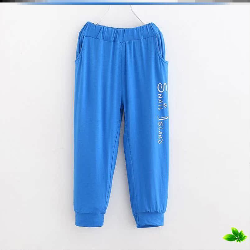 Quần thể thao nam mùa hè mỏng sweatpants loose-fitting mới trẻ em mùa hè váy mens phiên bản Hàn Quốc quần chân nhỏ màu đen quần duy nhất.