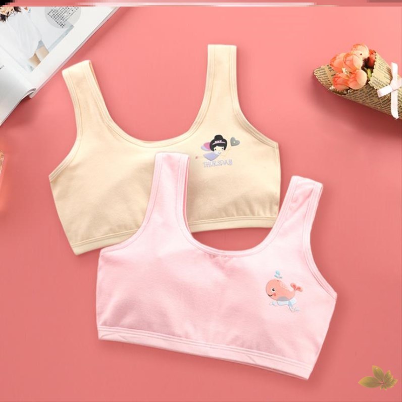 Cô bé 8 tuổi phát triển cô gái đồ lót mùa hè corset thở mười tuổi cô gái đồ lót phát triển vest nhỏ.