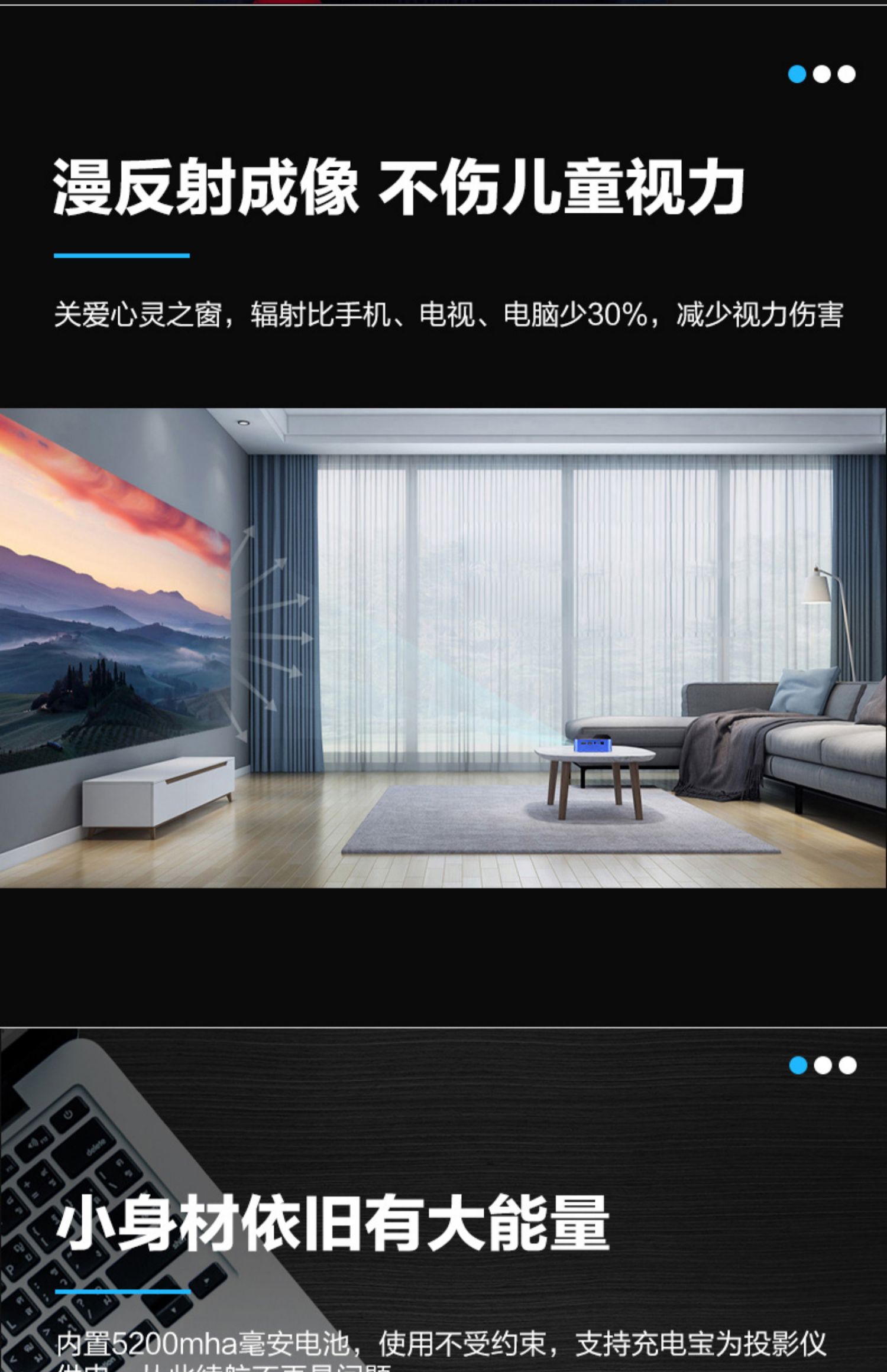 Amoi 2019 máy chiếu mới phòng ngủ 4K gia đình siêu rõ máy chiếu điện thoại di động mini nhỏ WiFi ký túc xá không dây độ nét cao di động nhà hát tường đầu tư văn phòng thông minh - Máy chiếu
