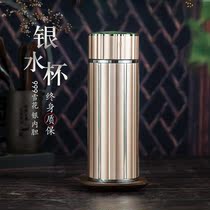 Sterling Silver Cup 999 snowflake silver liner champagne color ladies silver cup thermos cup silver water Cup snowflake Silver