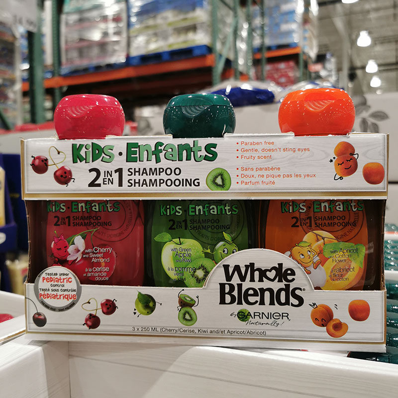 Canada Direct Mail Garnier Whole Blends Children's Baby 2 Hop 1 Shampoo Suit 3x250ml