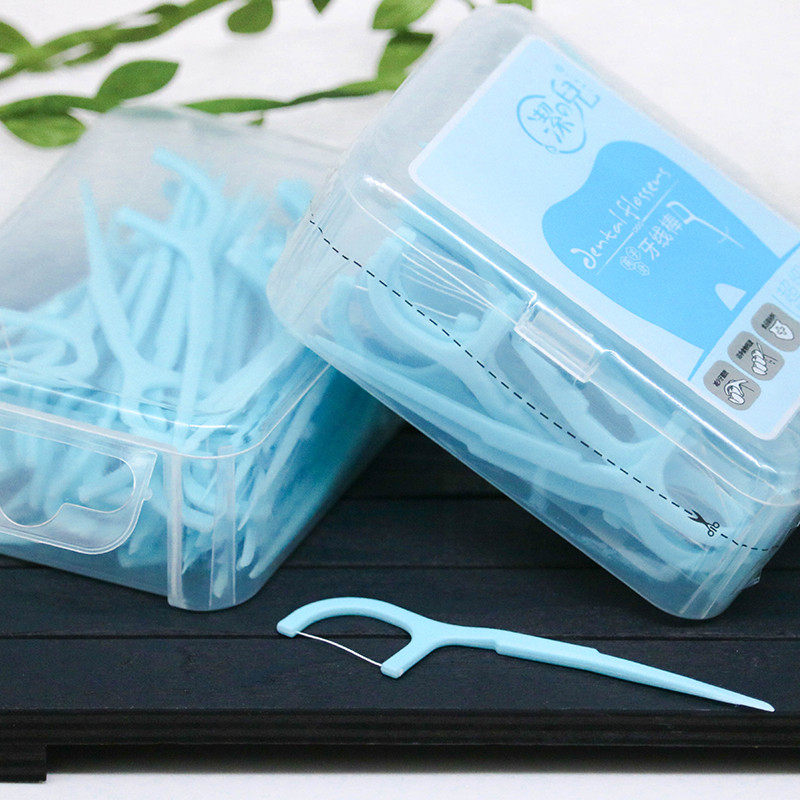 Cleaning Floss Ultra-fine Flossing Rod Children Tick Toothpicks Safe Floss Disposable Adult Flat Wire Flossing 60 Support