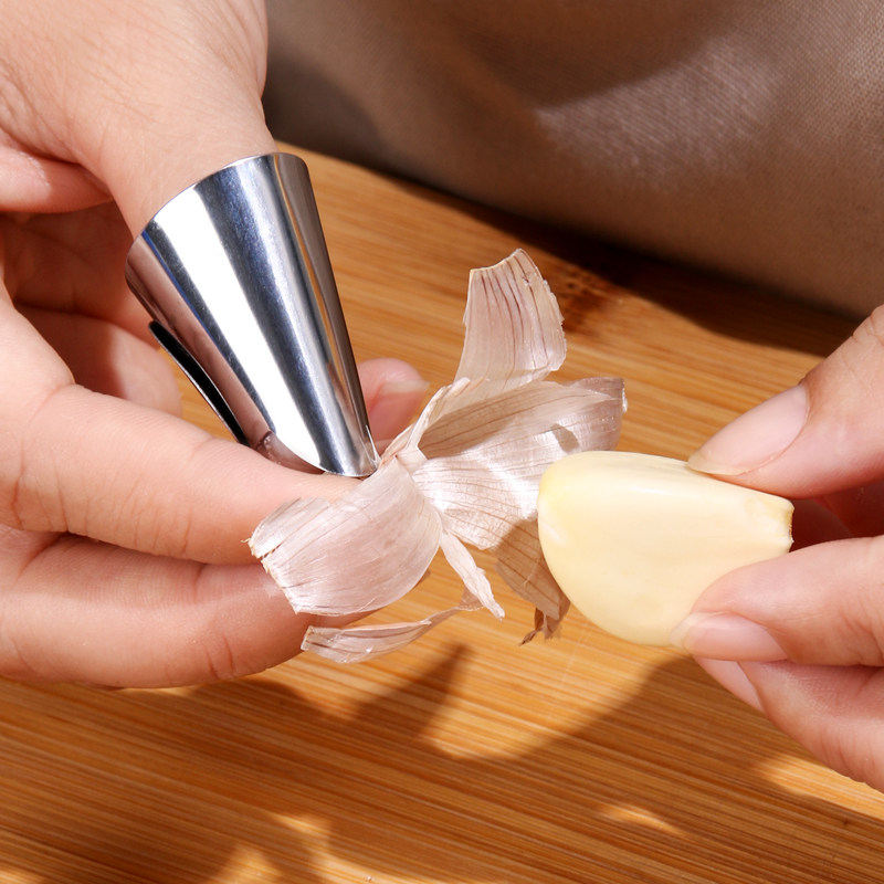 Peeling Garlic Artifacts - Rubber Sleeve, Knitting Sleeve, Thumb Knife - Multi-Functional Vegetable Picker Tool