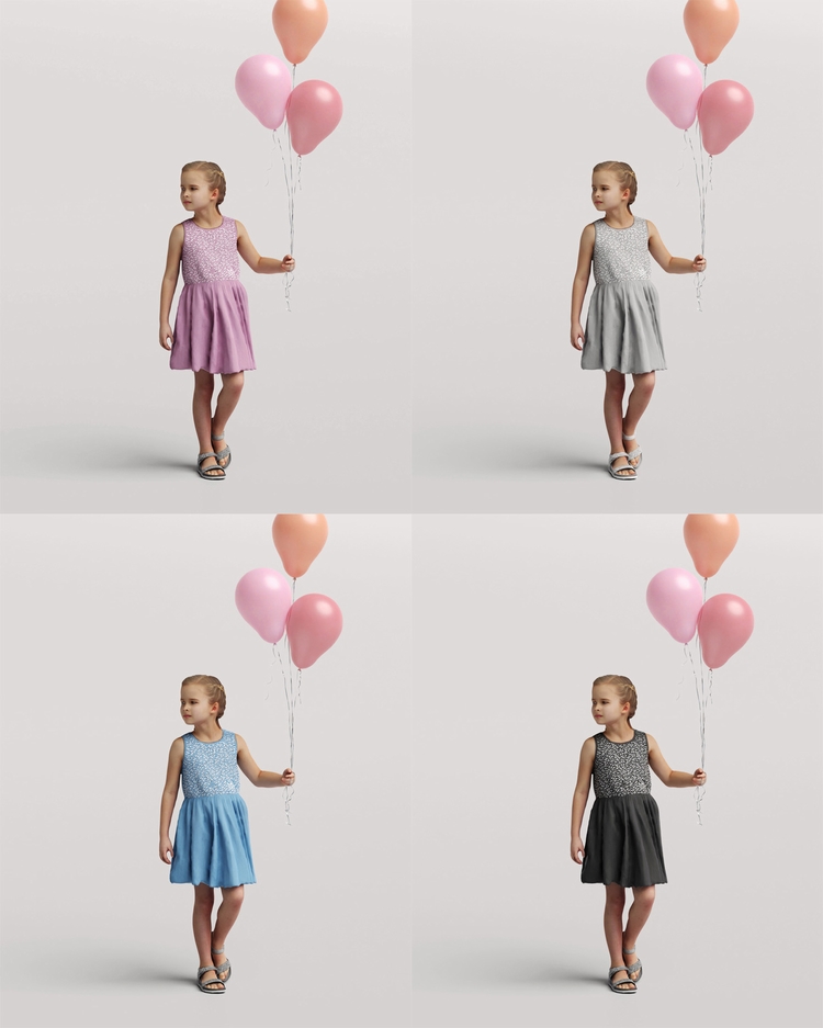 图片[3]-C4D欧美儿童FBX小孩STL人物角色OBJ妇女三维模型Blender素材Maya-cg男孩