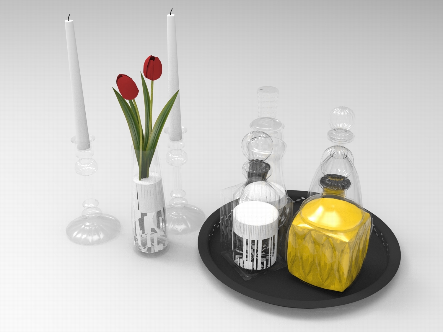 图片[7]-C4D家居装饰FBX茶杯OBJ相框灯具绿植陈设花瓶钟表盆栽玻璃罩素材-cg男孩