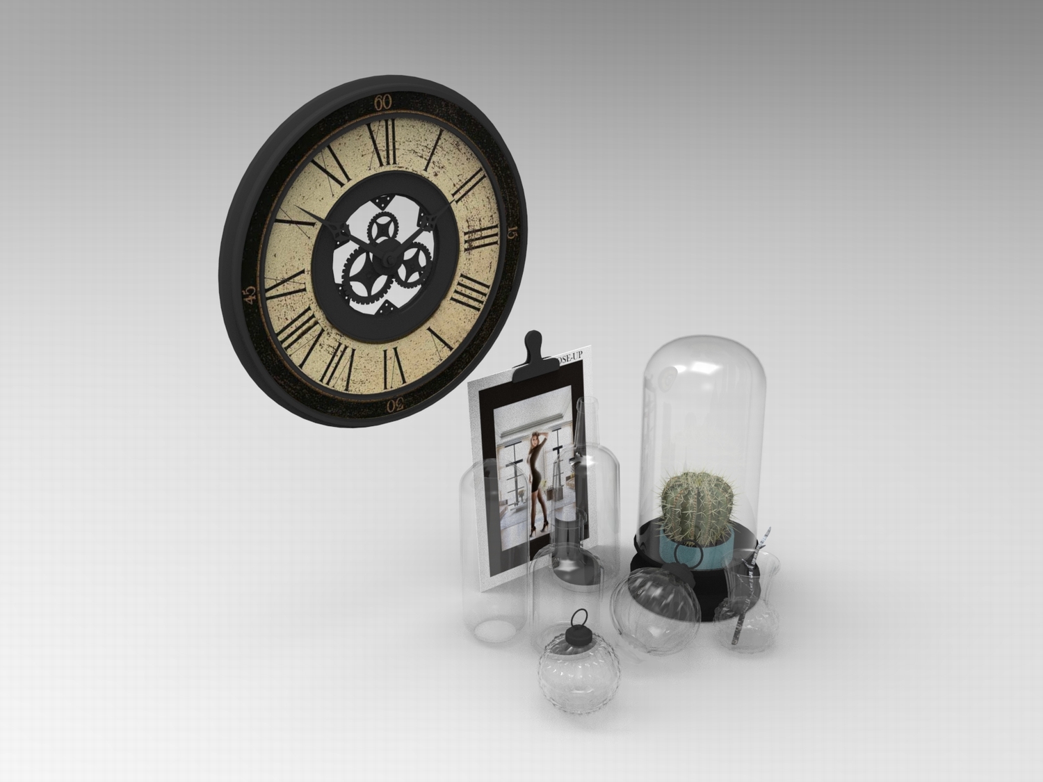 图片[6]-C4D家居装饰FBX茶杯OBJ相框灯具绿植陈设花瓶钟表盆栽玻璃罩素材-cg男孩