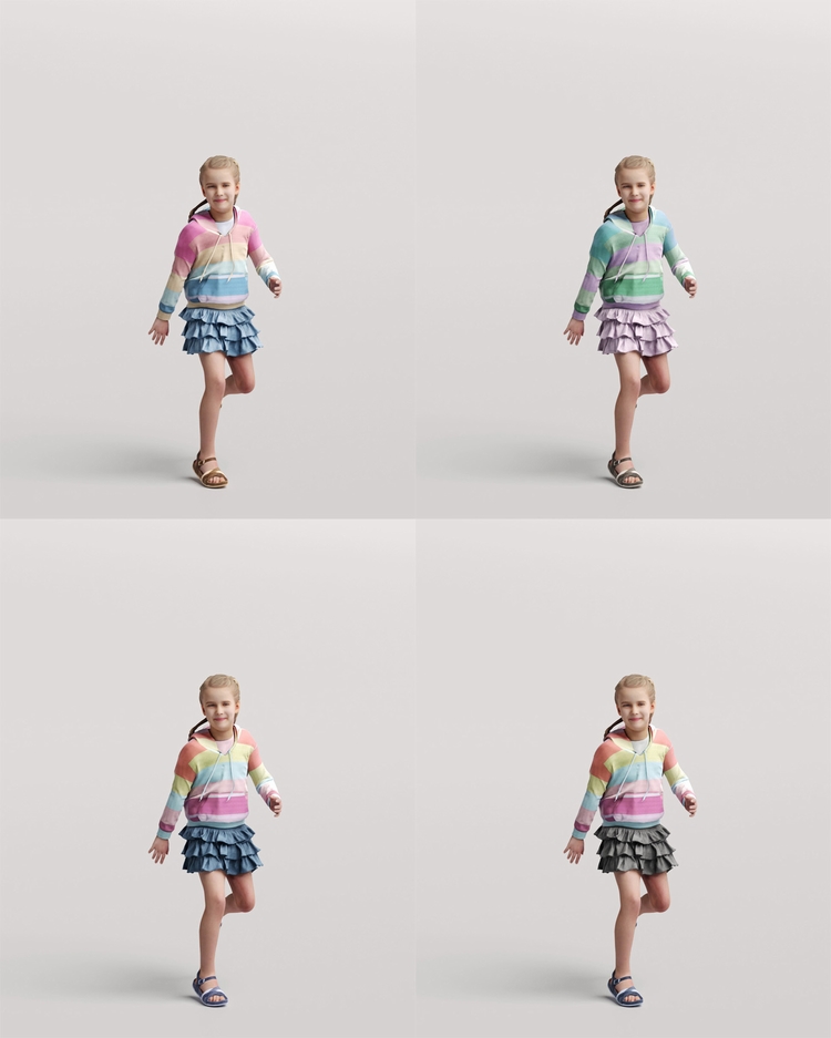 图片[7]-C4D欧美儿童FBX小孩STL人物角色OBJ妇女三维模型Blender素材Maya-cg男孩