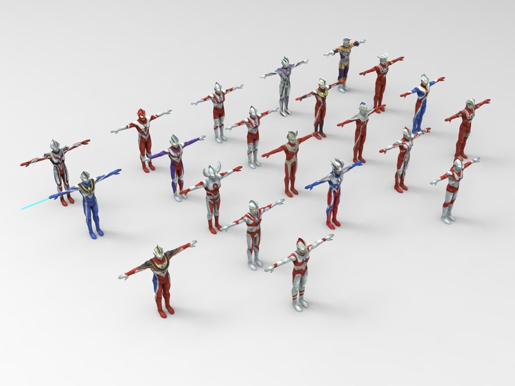 C4D奥特曼FBX卡通动漫STL人物角色OBJ三维模型Blender素材Maya-cg男孩