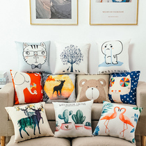 ins simple sofa bed head pillow Nordic Windmill car pillow car cushion Office nap pillow lumbar backrest