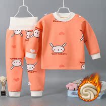 Baby warm clothes winter inner wear girls inner top baby bottoming clothes two-piece suit childrens bottoming shirt