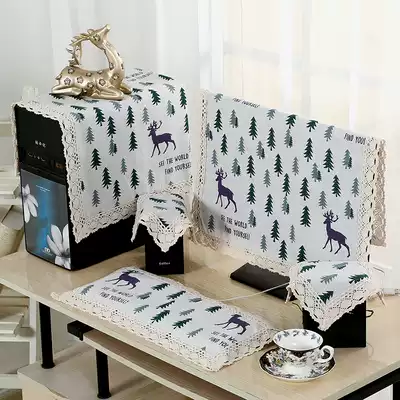 Cotton and hemp computer school 27-inch 32-inch LCD desktop computer dust cover Lenovo curved screen computer dust cover