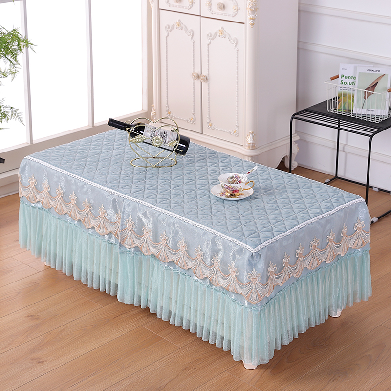 Tea table cover dust protection cover towels cloth art custom rectangular lace TV cabinet tea table cover table cloth cover electric stove cover