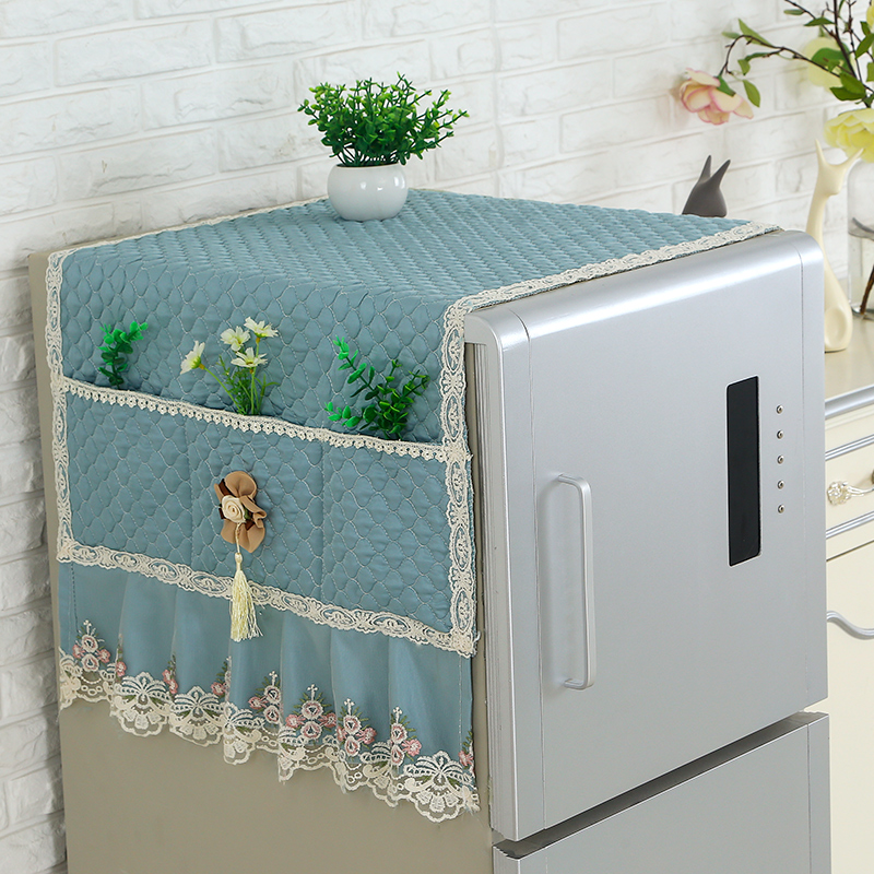 Xinjia Harbor quilted cotton thickened European refrigerator towel dust cover Refrigerator cover cloth drum washing machine cover