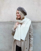 x122 scarves Stick needle wool scarf woven text illustration tutorial