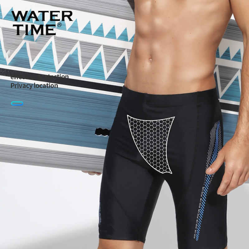 Swimming pants men's anti-embarrassment flat angle 50% Professional training swimming pants men tight fit speed dry bathing suits against chlorine