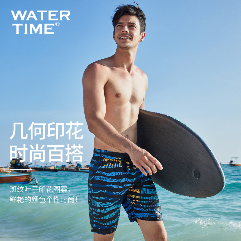 Frog Thumping Beach Pants Male Flowers Shorts Down-water Speed Dry 50% Loose Beach Seaside Resort Surf Swimming Shorts