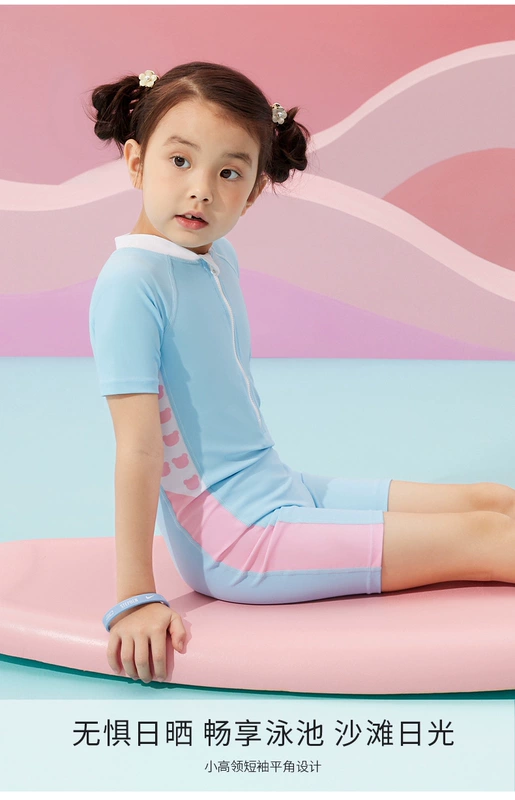 Đồ bơi trẻ em WaterTime bé gái in hình gấu nhanh khô ấm tập luyện Đồ bơi một mảnh suối nước nóng áo bơi tre em áo bơi trẻ em nữ