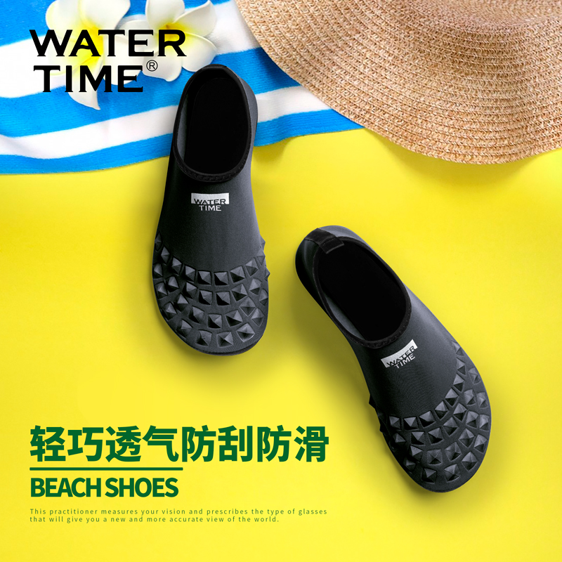 WaterTime Snorkeling Shoes Women Beach Diving Socks Male Non-slip Thick Bottom Seaside Anadromous Sandal Sandals Diving Equipment