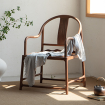 New Chinese style black walnut solid wood small armchair armchair Taishi chair official hat chair tea chair master chair leisure chair