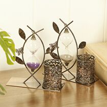 Supplies with hourglass stainless steel round European simple womens pen holder pencil barrel ornaments fashion