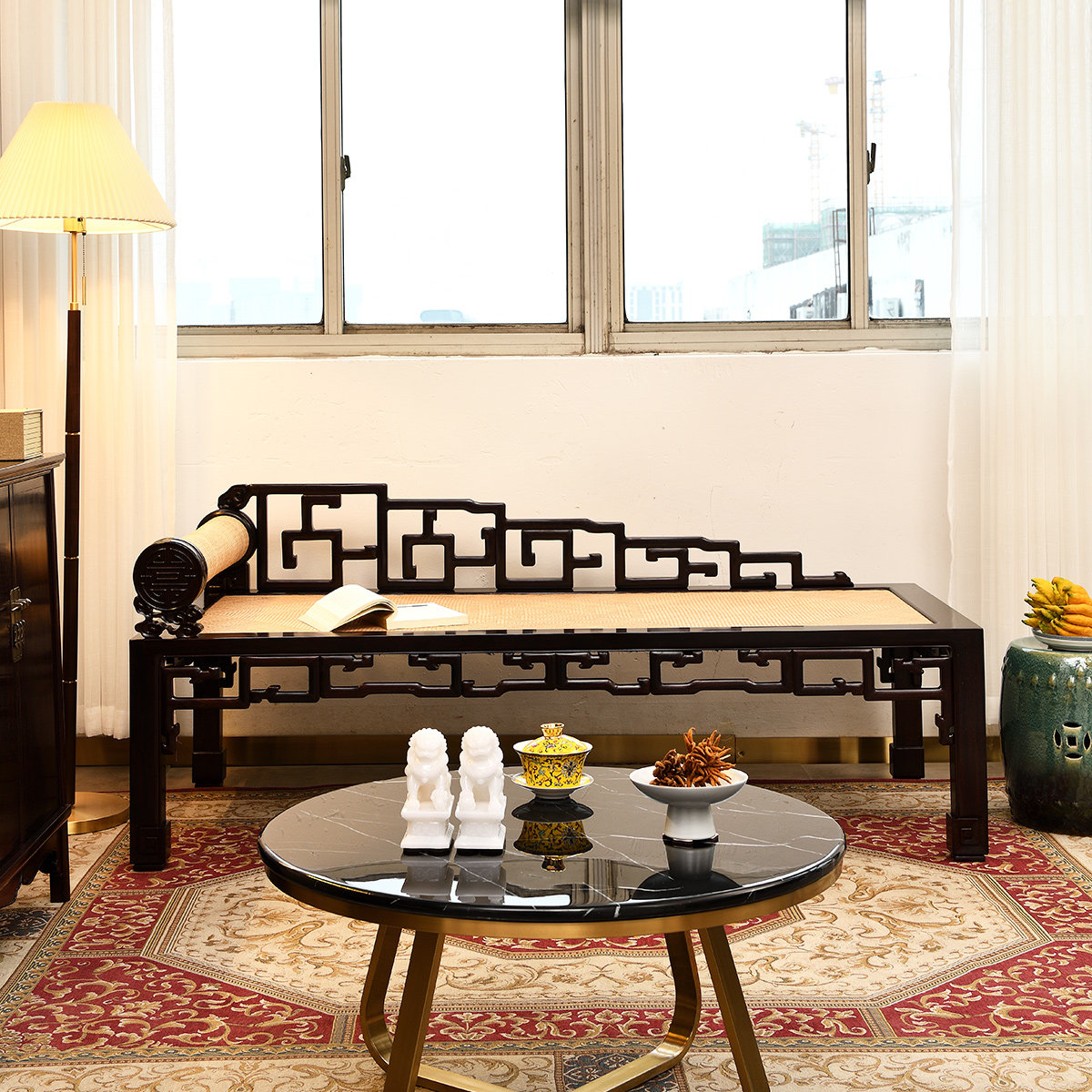 Su Suming Style Red Wood Noble Princess Bed Zambia Purple Sandalwood Princess Bed New Chinese Blood Sandalwood Meatroom Sofa Bedroom-Taobao