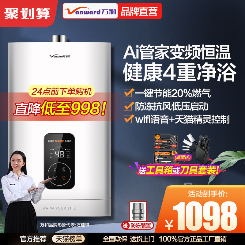 Wanhe 512T13 liters antifreeze gas water heater Household gas constant temperature instantaneous heat official flagship store official website