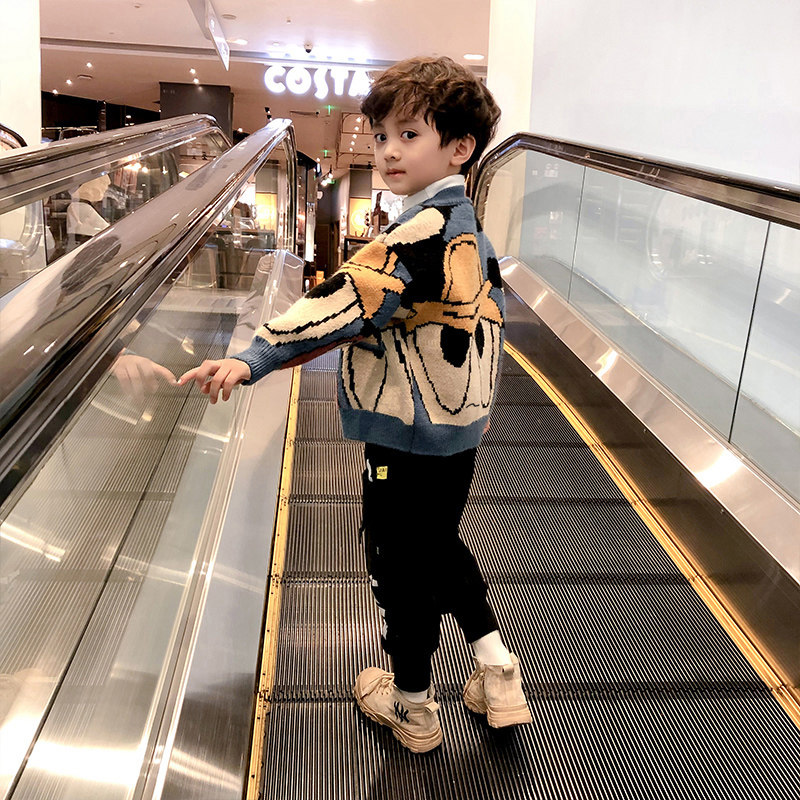 Boy sweater Spring and autumn clothes 2022 New baby foreign pie cardio-hoodie jacket CUHK Tong Chun Autumn and Han version of the tide