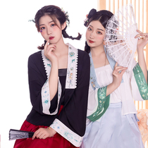 Xietang Yizhuang (Jade Cicada)Song short Hanfu three-piece set of Han elements embroidered placket top pleated skirt summer