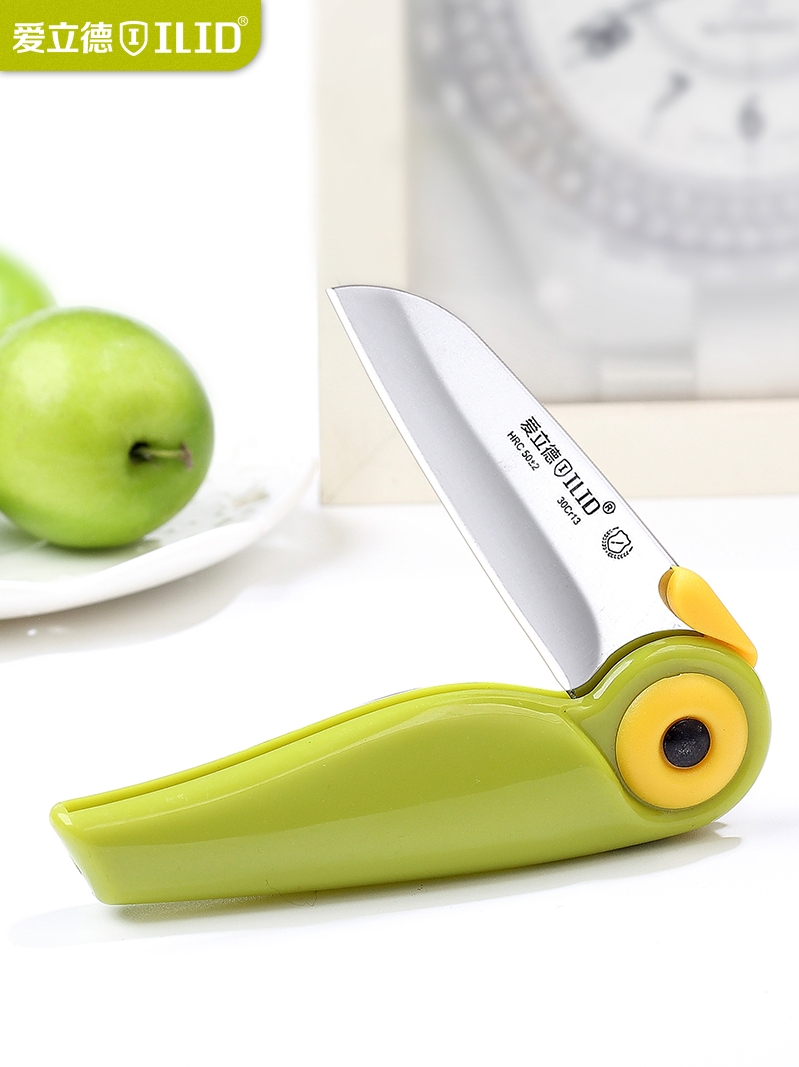 Ai Lide bird fruit knife household stainless steel melon fruit knife sharp apple peeling knife folding knife portable