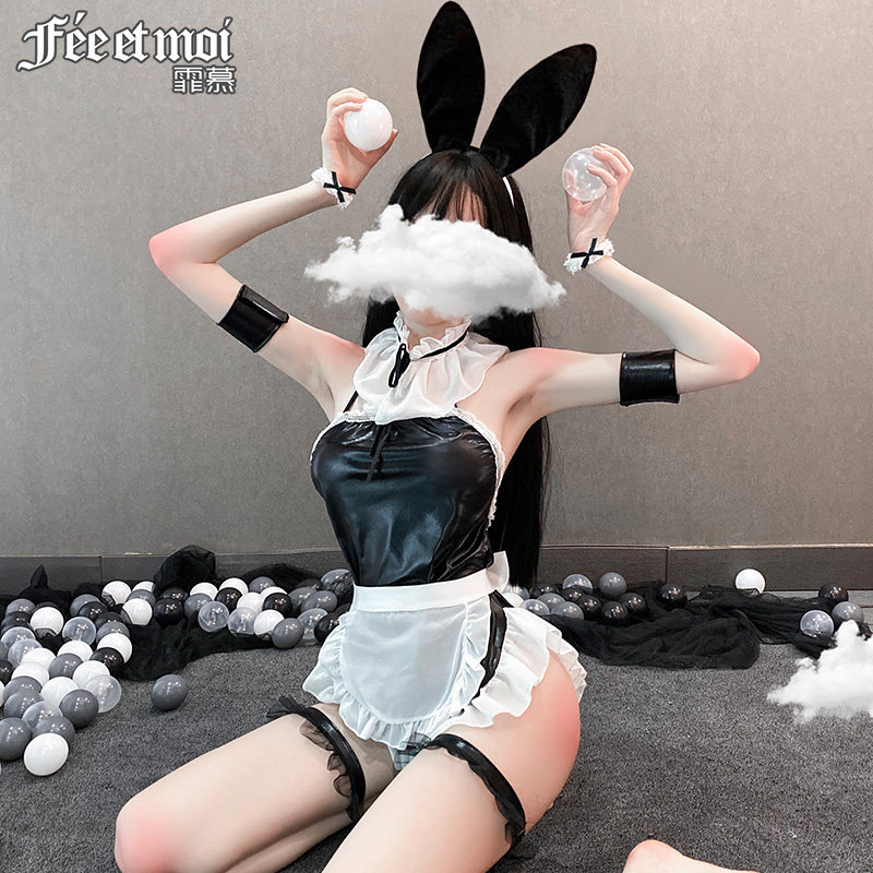 Sexy anecdote lingerie, cuddly transparent rabbit girl's blood trickery uniform fire and seductive passion suit women
