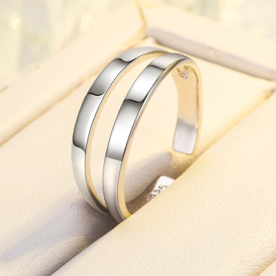 S925纯银情侣戒指女仿真钻石求婚