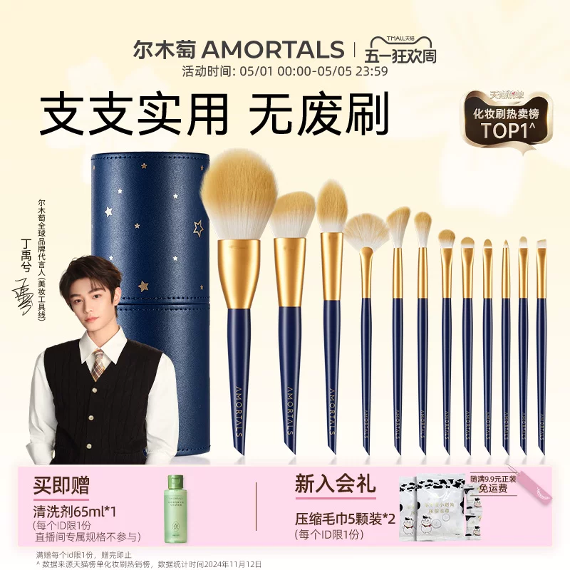 Brush, eye shadow, face blush, for beginners, full set