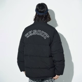 Пуховик, свободный крой, в американском стиле